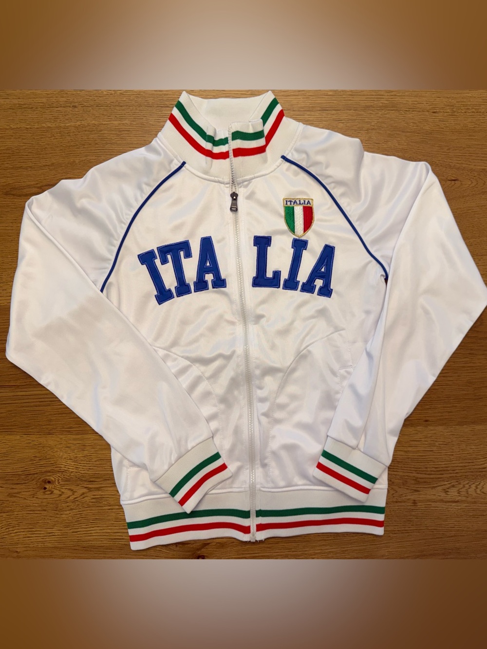 KLA Style of Italy | Vintage Italia White Track Jacket Logo Retro | Size S